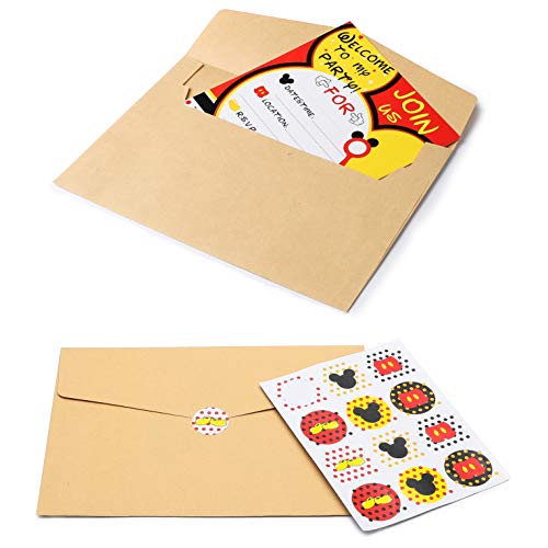 4 PANTIDE+Invitation+Stickers+Envelopes+Double+Birthday