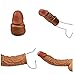 Long Style Penis Sleeve 7.87 Inch 70% Enlarger Ultra-Lifelike Fantasy X-Tensions Extender Extension Chastity Extension Cock Sleeves Dick Sock Reusable Condoms for Men -Brown-1 zgyad028753846188