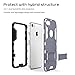 For iPhone 7 Armor Case with Kickstand, Moonmini Shockproof Anti Slip Ultra Slim Light Weight Back Cover TPU + PC Dual Layer Hybrid Protective Case with Build-in Stand (Dark Navy)