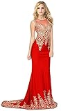 Babyonline Trumpet Long Evening Dress Lace beads Cap Sleeve Party Prom gowns