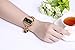 Fashion Women Gold Crystal Bangle Watch Ladies Luxury Wrist Quartz Watches
