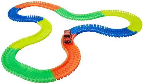 Cool play Glowing Racing Track Toy Car with Light, Flexible Colored Racing Tracks Glowing with Tunnel and 1 toy Racing Car