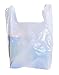 JA Kitchens 200 Large Plastic Grocery T-Shirt Bags - Plain White 12