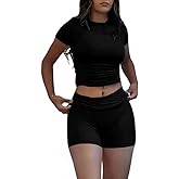 Nimsruc Two Piece Lounge Sets For Women short sets