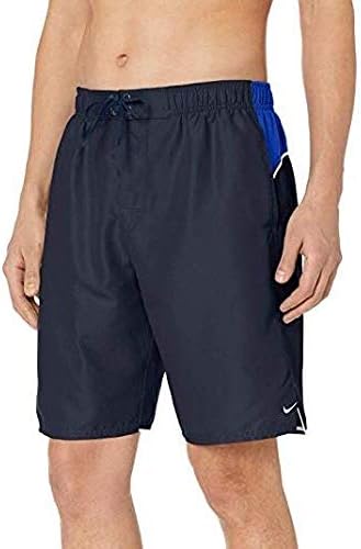 Amazon Nike Swim メンズ カラーサージ 9インチ バレーショーツ オブシディアン S ネイビーブルー Nike ナイキ 水着 スイムウェア