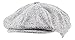 100% Handmade Handwoven Tweed.'Newsboy' Cap.Silver Grey Herringbone.made by Hanna Hats