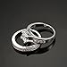 2pcs one Set Platinum Plated Engagement Ring with 2.1ct Princess Cut Clear Zirconia Wedding Rings for Women