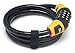 MEETLOCKS Resettable Combination Bike Locks, Stronger Coiled Cable Size 12x1200mm(1/2 Inch x 4 Feet)