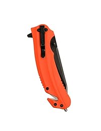Barricade, navaja de rescate de emergencia con cortador de cable y apertura de SpeedSafe. Color naranja, de Kershaw