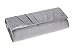 Damara Womens Satin Pleated Clutch Bag Wedding Bridal Prom Evening Handbag,Silver, Large