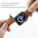 KADES Compatible for Apple Watch Band Genuine Leather Replacement Strap with Retro Crazy Horse Texture Compatible for Apple Watch Series 4 40mm & Series 3/2/1 38mm, Brown with Black Hardware