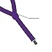 Suspenders - Solid Purple Adjustable Braces with Silver Clips by CoverYourHair