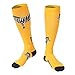 Compression Socks for Women & Men by Faladi-BEST design ideal for Everyday Use,Nurses,Shin Splints, Maternity, Travel&Running (1 pair) (S/M, Yellow-Zebra)