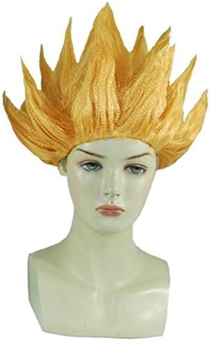 Eturke Anime Short Dragon Ball Goku Party Halloween Costume Cosplay Wigs (golden) by Eturke