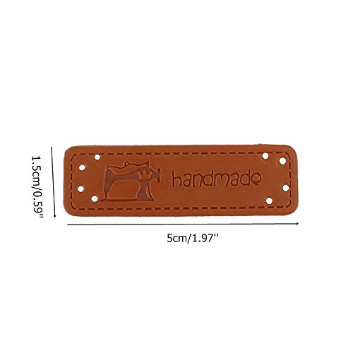 ISKYBOB Set of 24 "Handmade" Embossed Tag with Holes for Sewing & Craft DIY - Thumbnail 2