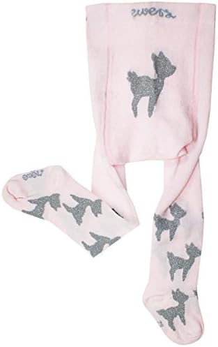 Ewers 1 or 2 Pack Girl Tights Stumpfhose Branded Toddler Baby Glitter yarn Deer Fawn Bum Motif Children (EW-905021-W17-MA1) incl. EveryKid-Fashionguide