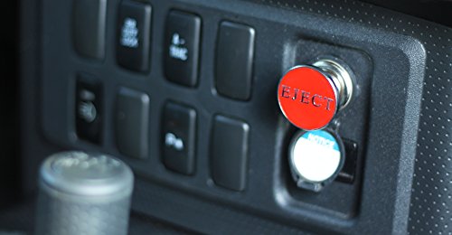 Kei Project Eject Button Car Cigarette Lighter Replacement 12V Accessory Push Button Fits Most Automotive Vehicles (Red)