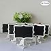 AKOAK 12 Pack Mini Rectangle White Frame Chalkboards with Support Easels for Message Board Signs, Weddings and Parties