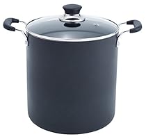 T-fal A92280 Specialty Total Nonstick Dishwasher Safe Oven Safe Stockpot Cookware, 12-Quart, Black