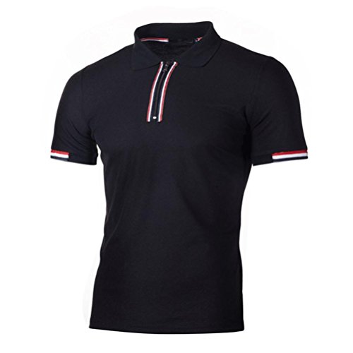 NREALY Fashion Personality Men's Summer Casual Slim Short Sleeve T Shirt Top Blouse
