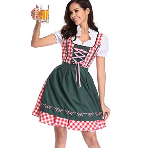 image for MIS1950s Women's German Oktoberfest Dirndl Dress Bavarian Beer Maid Co