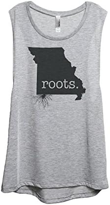 Thread Tank Home Roots State Missouri Women's Sleeveless Muscle Tank Top Sport Grey Medium