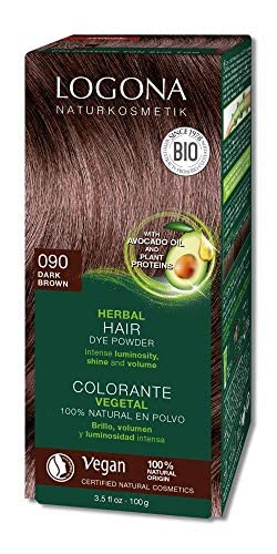 Logona Herbal Hair Color Powder, 090 Dark Brown