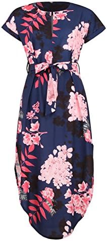 Women's Vintage Deep V Neck 50s Tie Pleated Swing Casual Party Cocktail Dresses