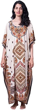 Sante Classics Women's Poly Microfiber Caftan Paisley Tile One Size