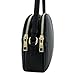 Double Zip Half Moon Crossbody Bag Black