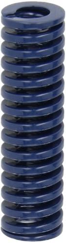 Die Spring, Medium Duty, Closed &amp; Ground Ends, Blue, 25mm Hole Diameter, 12.5mm Rod Diameter, 89mm Free Length, 40.8 newtons Spring Rate (Pack of 10)