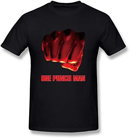 Men's Cool Design One Punch Man Cotton Tee Shirt S Black
