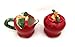 Red Apple Creamer and Sugar Bowl Set Whole