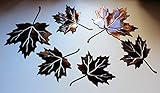 Metal Wall Art Maple Leaves Set of 6
