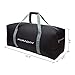 Foldable Travel Duffel Bag Lightweight Luggage for Travel Camping (Black, 55L)