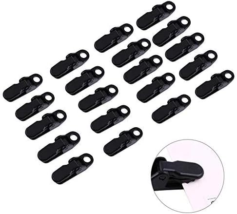 TOPINCN 20Pcs Plastic Tent Clamp Tarp Clips Strong Twist Clamps for Outdoor Activities, Black - Image 5