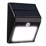 Solar Lights, GLISTENY 16 / 20 LED Motion Activated PIR Wall Light IP65 Weatherproof Outdoor Solars Lamp Wireless Security For Patio Deck Yard Garden Driveway Outside Wall 20LED