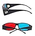Red-Blue/Cyan Anaglyph 3D Glasses 3D Movie Game-Extra Upgrade Style 2Pcs in