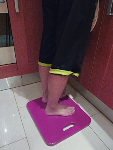 Hongwo Square Foam Garden Kneeling Pad Kneeler Cushion Knee Mat with Handle for Baby Bath, Fitness, Yoga, Gym, Cleaning-13.4"x13.4"x0.8"-Pink - Thumbnail 4