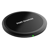 GEARGO Wireless Charger Charging Pad for iPhone X, iPhone 8/8 Plus, Wireless Fast Charging for Galaxy S8/S8+/S7/S7 edge/S6 edge+, and Note 5 (AC Adapter Not Included) (black)