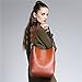 S-ZONE Women Vintage Genuine Leather Bucket Tote Shoulder Bag Hobo Handbag Purse