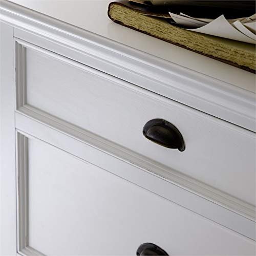 NovaSolo Halifax Pure White Mahogany Wood 6-Drawer Dresser