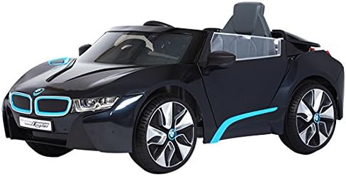 ROLLPLAY Premium Electric Car, With Remote Control, Reverse Gear, For Children 3 Years and Older, Up to 35 kg, 12-Volt Battery, Up to 4 km/h, BMW i8 Concept Spyder, Black