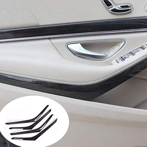 Car-styling ABS Inside Decotation Dark Wood Grain Interior Door Stickers Strips Cover Trim Accessories For W222 S Class S320 2014-2017