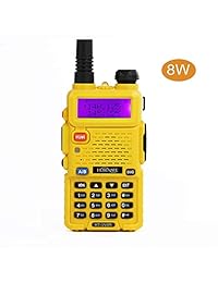 HESENATE HT UV8R Radio bidireccional de 8 4 1 vatios de triple potencia 136 174   400 520MHz Transceptor para aficionados de banda dual (amarillo)