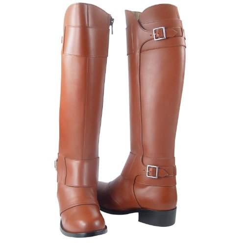 Hispar MEN Desire Engilsh Fashion Leather Tall Knee Riding Boots US All Sizes (Color:Black Calf:Wide, 12)