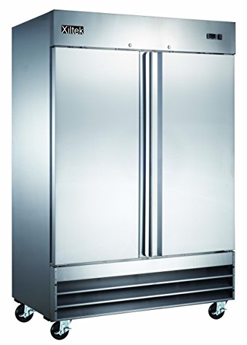 Click Here to See More Images New Xiltek Commercial Two Door Stainless Steel Reach-in Refrigerator