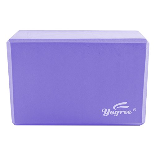 yogree (1-PC Yoga Blocks, 9″x6″x4″ – High Density EVA Foam Brick Provides Stability Balance & Support, Improve Strength and Deepen Poses – Great for Yoga, Pilates, Workout, Fitness & Gym (Lavender)