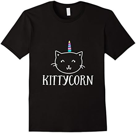 Men's Cat Unicorn Kittycorn Funny T-shirt Animal Lover Gift XL Black