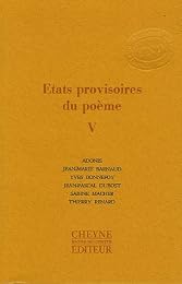 États provisoires du poème